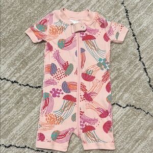 Hanna Andersson Pink Jellyfish Print Kids Bodysuit